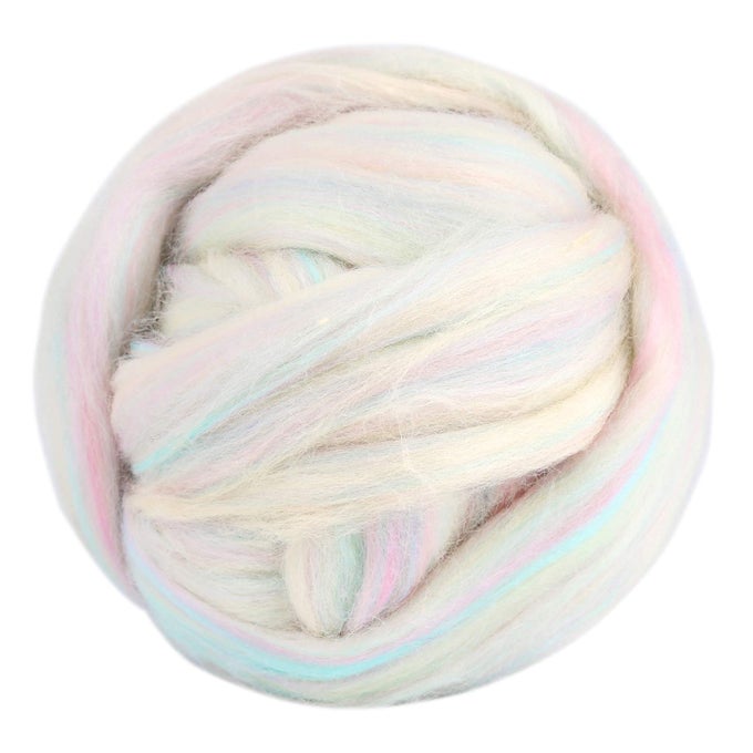 353OZ WOOL ROVING YARN FIBER ROVING WOOL TOP NEEDLE FELTING SUPPLIES PURE WOOLS CHUNKY YARN SPINNING WOOLS FOR NEEDLE FELTING WET DIY HAND SPINNING MULTICOLOR