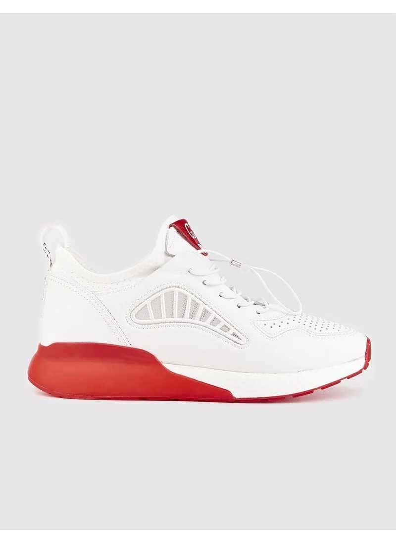 غوجا White Men's Sports Shoes with Red Soles