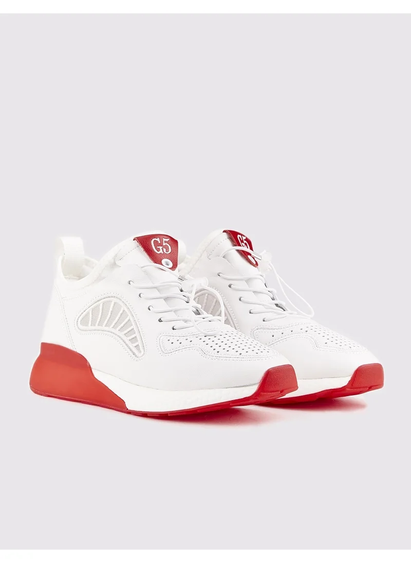 غوجا White Men's Sports Shoes with Red Soles