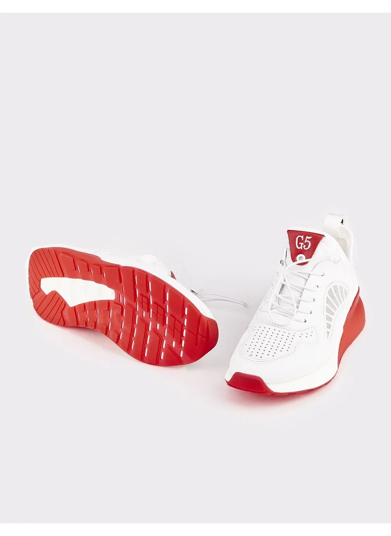 غوجا White Men's Sports Shoes with Red Soles