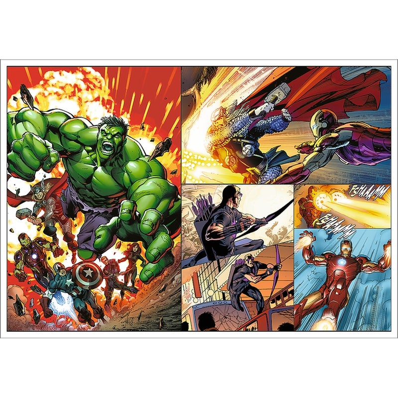 Trefl -Puzzle 4x250 Heroes days Avengers - 13309 - Image 2