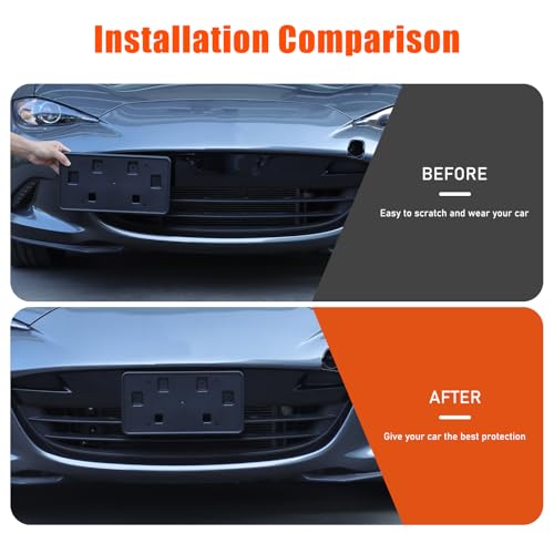 Hudiriy Car Front License Plate Bracket Holder Frame Compatible with Mazda MX-5 ND 2016-2025 License Plate Base Bracket Decorative Accessories - Image 2