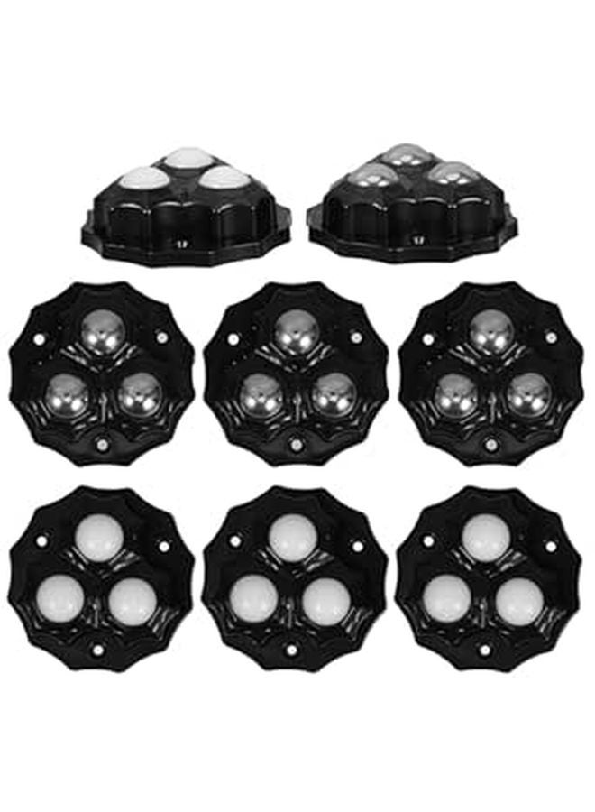 Self Adhesive Swivel Caster Wheels 8pcs with 3 Ball Bearings Heavy Duty Silent for Furniture Storage Box Kitchen Appliances - Image 1