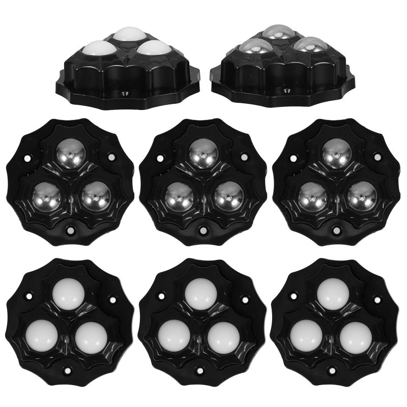 Self Adhesive Swivel Caster Wheels 8pcs with 3 Ball Bearings Heavy Duty Silent for Furniture Storage Box Kitchen Appliances - Image 2
