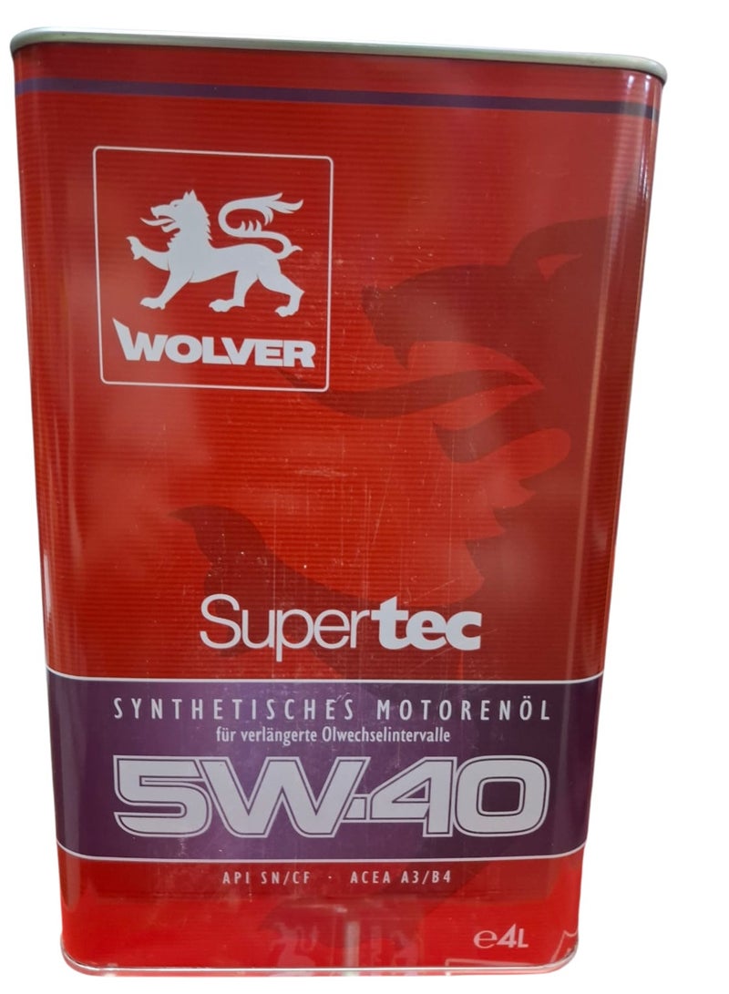 WOLVER 4-liter German-made 5W40 engine oil for 10,000 km - Image 1