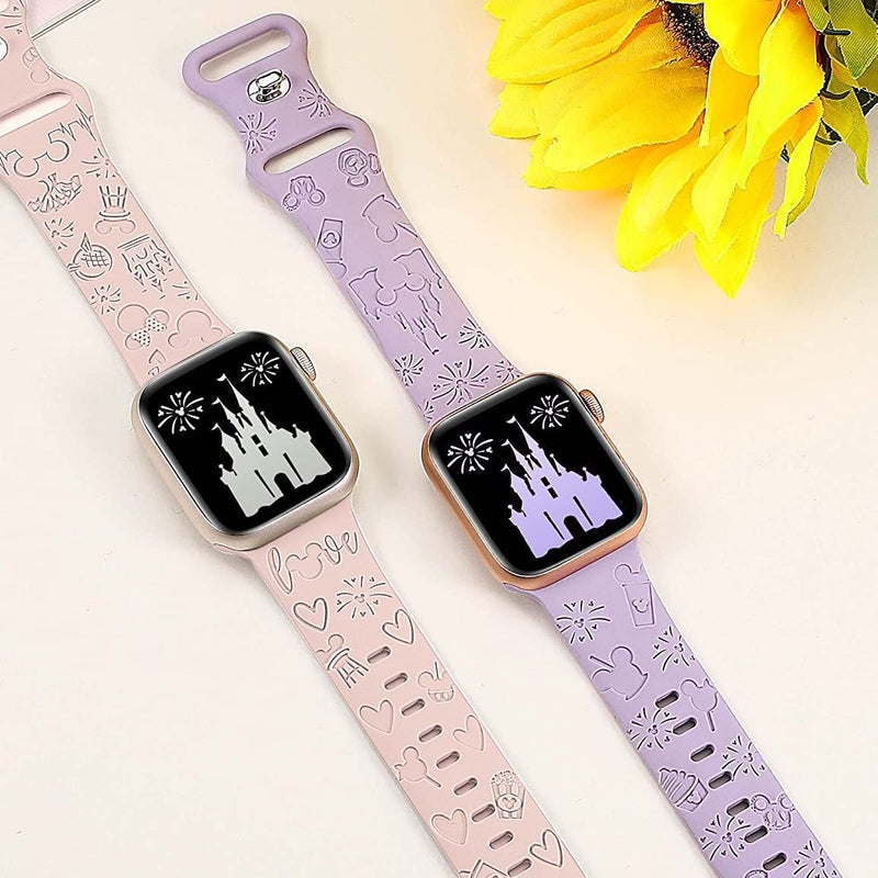 New Fashion Brand Mickey Paradise Castle Applewatchs98 Strap For Apple Iwatch765 Watch Strap - Image 5