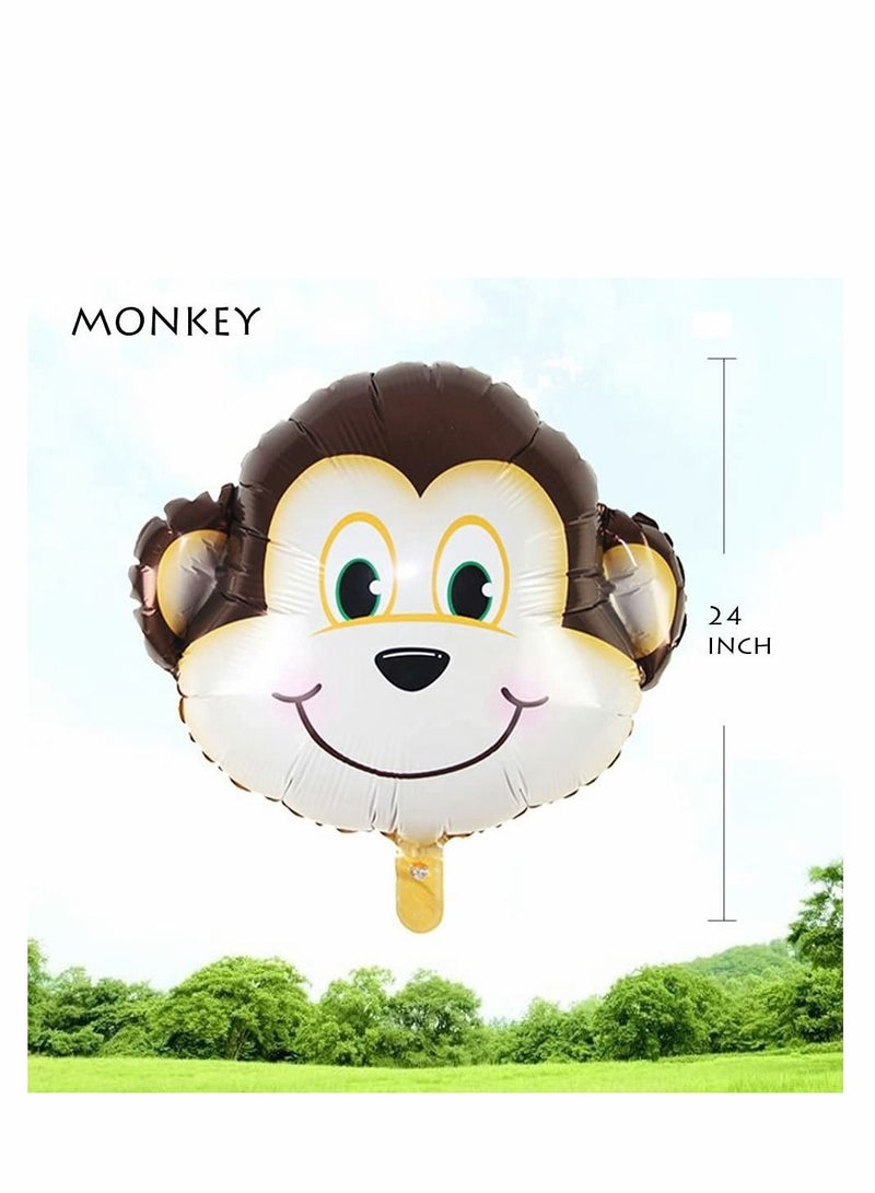 Excefore زينة حفلة عيد ميلاد من الغابة بالون حيوانات سفاري عملاقة للأطفال فتيان زينة حفلة استحمام طفل في الغابة عيد ميلاد وحش واحد زينة حفلة حديقة الحيوانات لعيد الميلاد وزينة حفلة استحمام الطفل، 6 قطع - Image 3