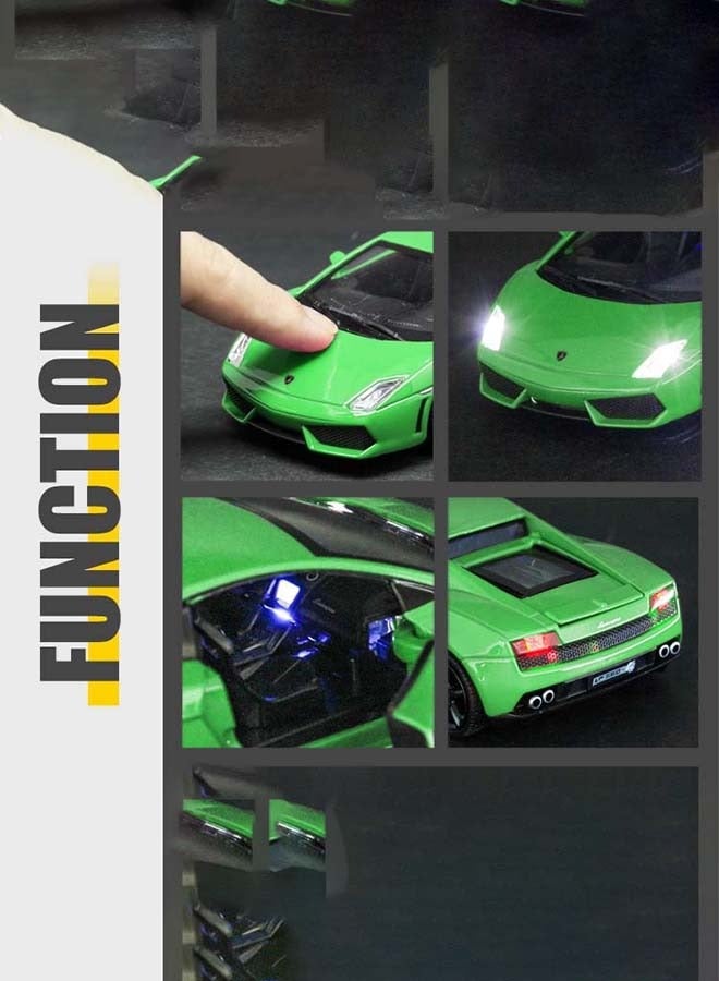 D-Power لامبورغيني جالاردو LP5604 أخضر | نسخة مقلدة، عنصر جامع نهائي، سيارات هايبر ريسينغ | مركبات لعب، نموذج سيارة معدنية سحب للخلف | الحجم 1:32، للأطفال 3+  - Image 4