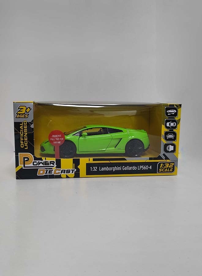 D-Power لامبورغيني جالاردو LP5604 أخضر | نسخة مقلدة، عنصر جامع نهائي، سيارات هايبر ريسينغ | مركبات لعب، نموذج سيارة معدنية سحب للخلف | الحجم 1:32، للأطفال 3+  - Image 5