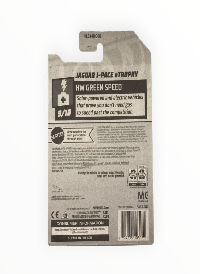 Hot Wheels Jaguar i-Pace eTrophy, HW Green Speed 9/10 (Zamac) - Image 2