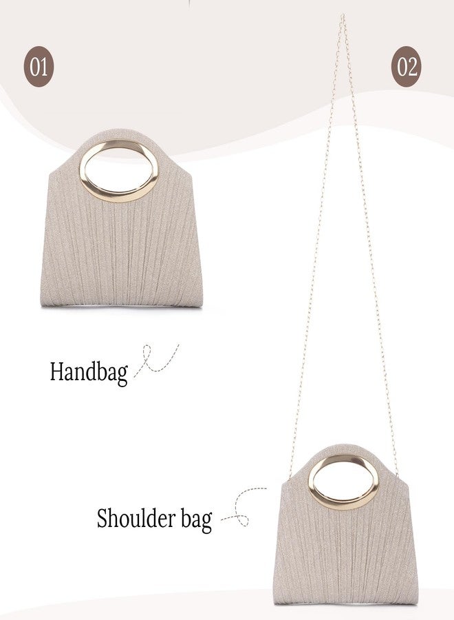 Lanpet Small Evening Bag Clutch Purse for Formal Women's Handbags with Chain for Cocktail Wedding and Party - Image 5