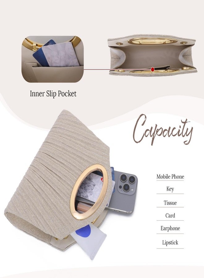 Lanpet Small Evening Bag Clutch Purse for Formal Women's Handbags with Chain for Cocktail Wedding and Party - Image 4