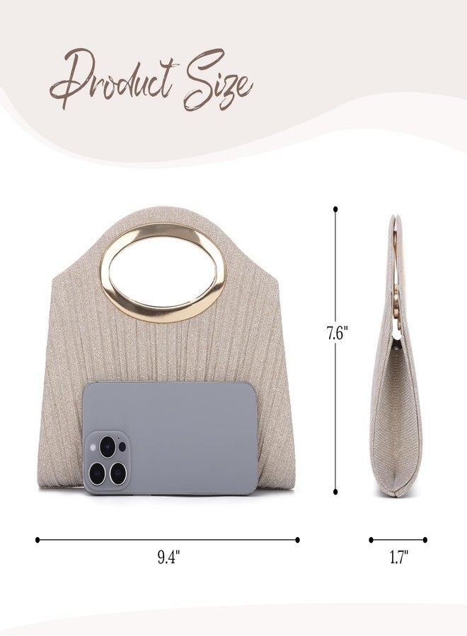 Lanpet Small Evening Bag Clutch Purse for Formal Women's Handbags with Chain for Cocktail Wedding and Party - Image 3