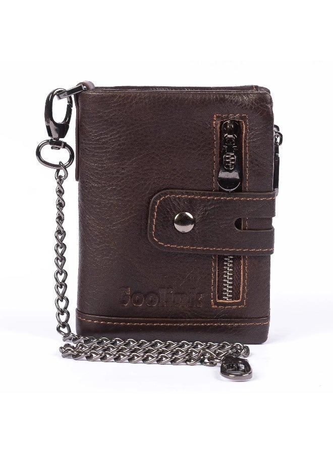 Goolink Wallet GL32421 – Multi-Zip Leather Wallet with 15 Card Slots, Removable Section & Dual Cash Compartments - Image 2