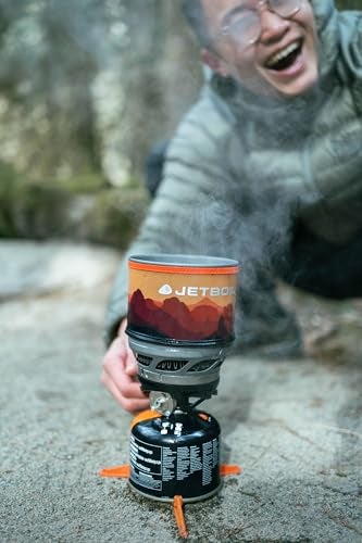 Jetboil MiniMo Camping and Backpacking Stove Cooking System with Adjustable Heat Control (Sunset) - Image 2