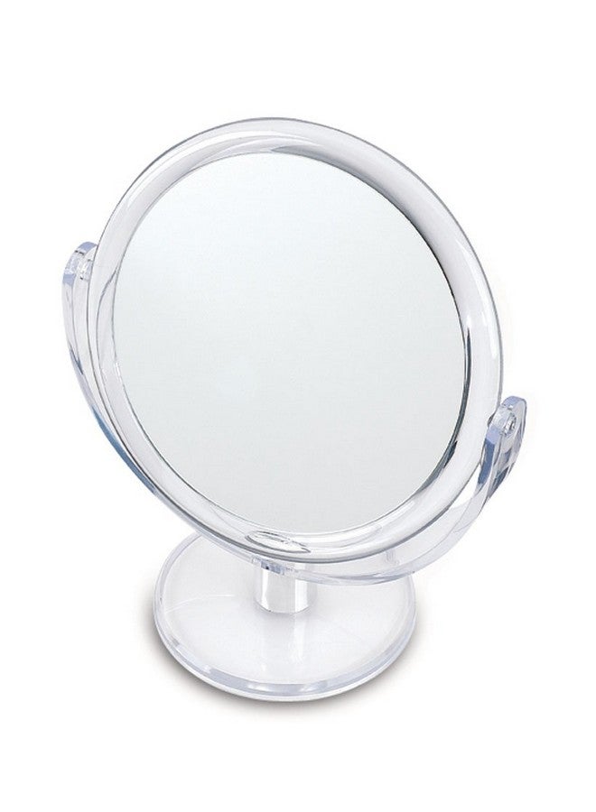 دانييل مرآة مكياج مزدوجة الجوانب من Danielle Creations مقاس 6.75 بوصة مع زجاج Ultra Vue، تكبير 12 ضعفًا، أكريليك شفاف - Image 1
