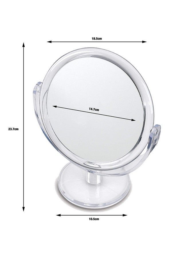 دانييل مرآة مكياج مزدوجة الجوانب من Danielle Creations مقاس 6.75 بوصة مع زجاج Ultra Vue، تكبير 12 ضعفًا، أكريليك شفاف - Image 3