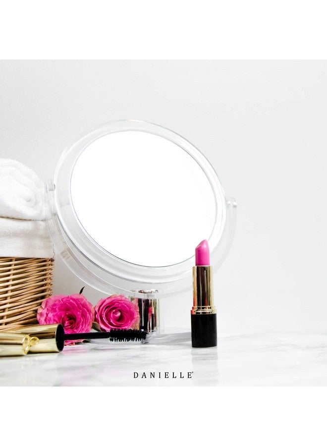 دانييل مرآة مكياج مزدوجة الجوانب من Danielle Creations مقاس 6.75 بوصة مع زجاج Ultra Vue، تكبير 12 ضعفًا، أكريليك شفاف - Image 5