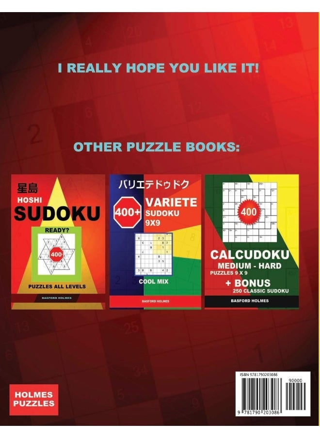 null - 400 Kakuro 9x9 + 11x11 + 13x13 + 15x15: Best Sudoku Logic Puzzles. Holmes Presents to Your - Image 1