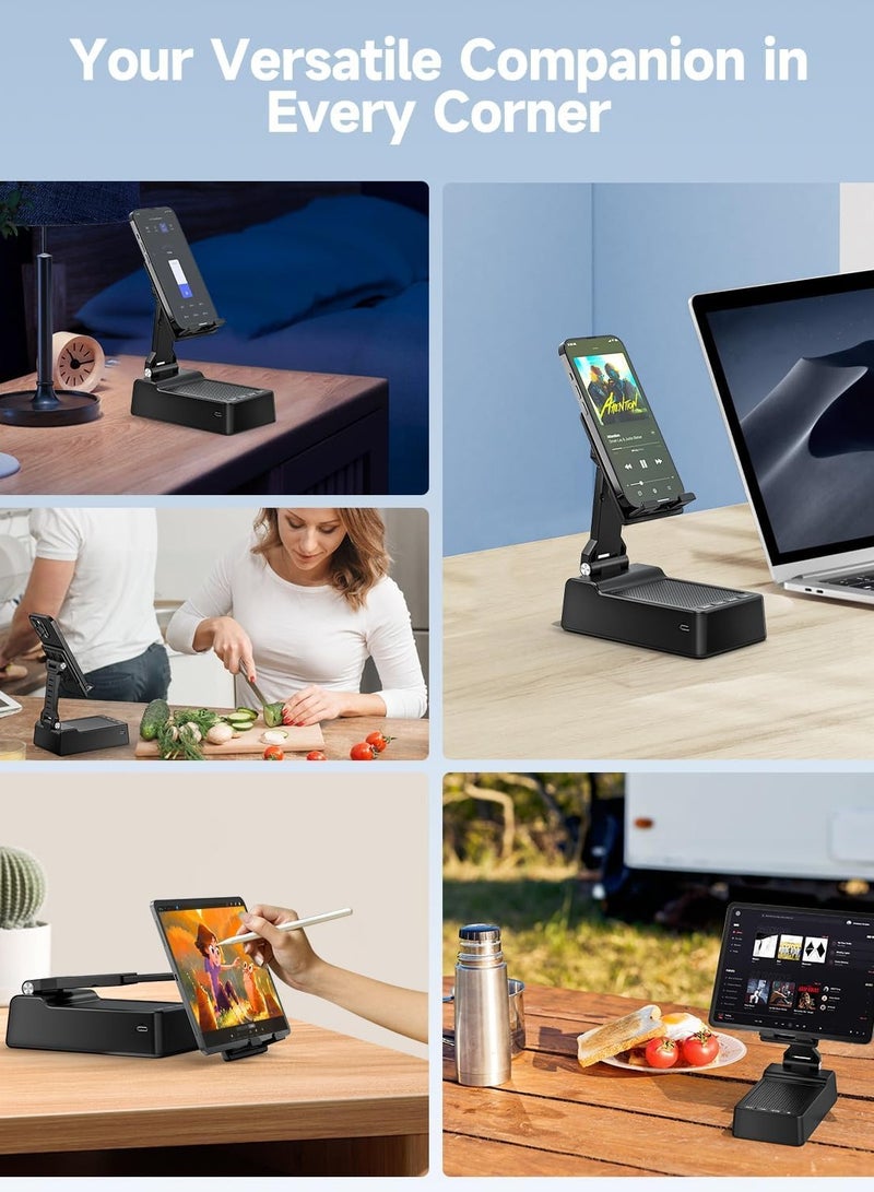Birthday Gifts for Men Women, Phone Stand with Bluetooth Speaker, HD Surround Sound Speaker, Compatible with All iPhone/Android Phones iPad Kindle, Cool Gadget Gift for Men Women Dad Mom  Birthday - Image 5
