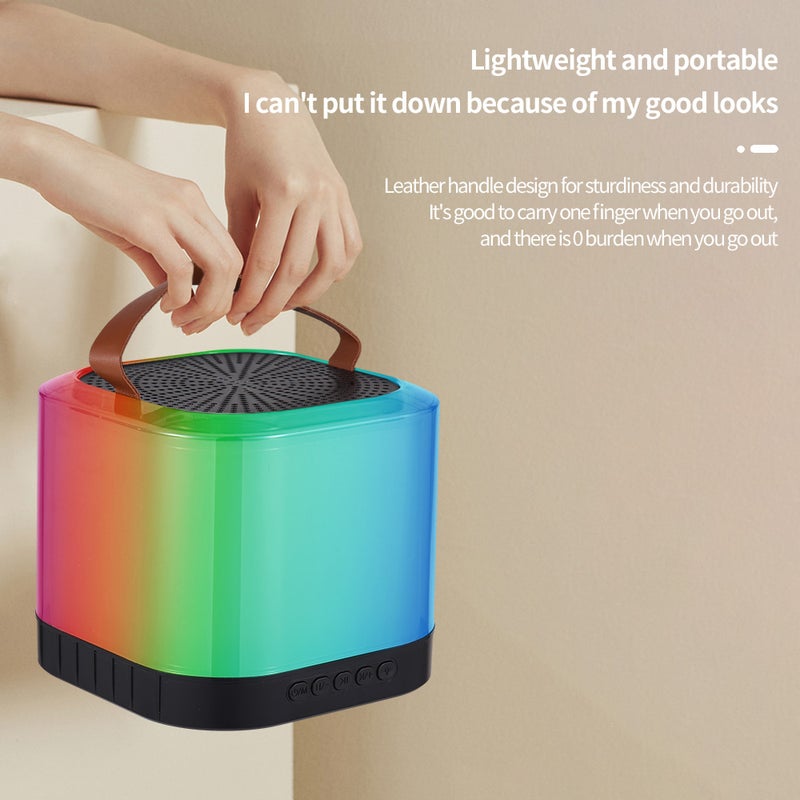 Mini Karaoke Machine Wireless Microphone and Speaker Set with 2 Microphone Rechargeable LED Color Light Handheld Mic Karaoke Speaker Gifts for Birthday Party Desktop Fitness Outdoor Home KTV Set - Image 3