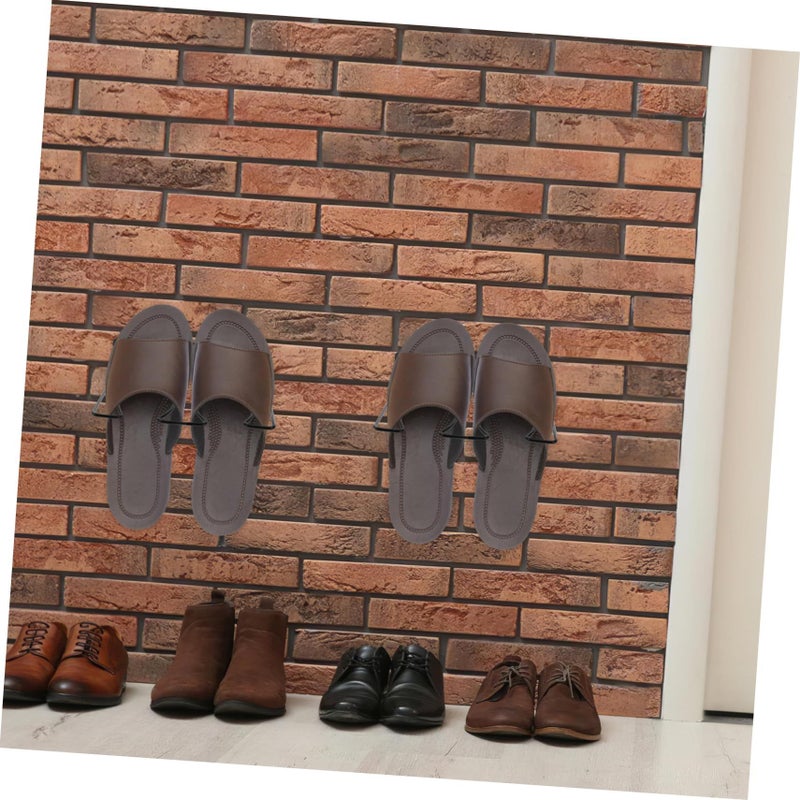 Pretzoomy 2 Pcs Over Door Shoe Organizer Wall Mounted Boot Rack Heavy Duty For Entryway Closet Space Saving Storage Durable Gray - Image 5