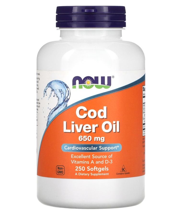now Cod Liver Oil 650 mg 250 Softgels