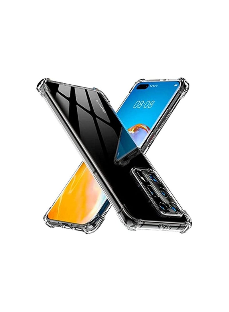 Case Clear, Huawei P40 Pro Cover Silicone ShockProof Ultra Slim Premium TPU Material Anti-Scratch Protective Case For Camera Compatibles with Huawei P40 Pro - Transparent  - Image 1