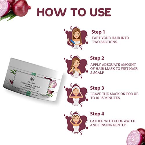 Seer Secrets Probiotic Onion Shampoo & Hair Mask Combo – 200ml Shampoo + 200g Mask | Root Strengthening & Hair Fall Control | With Yogurt, Curry Leaf & Onion | Hair Repair for Rough, Dull Hair | Unisex Haircare Pack - Image 5