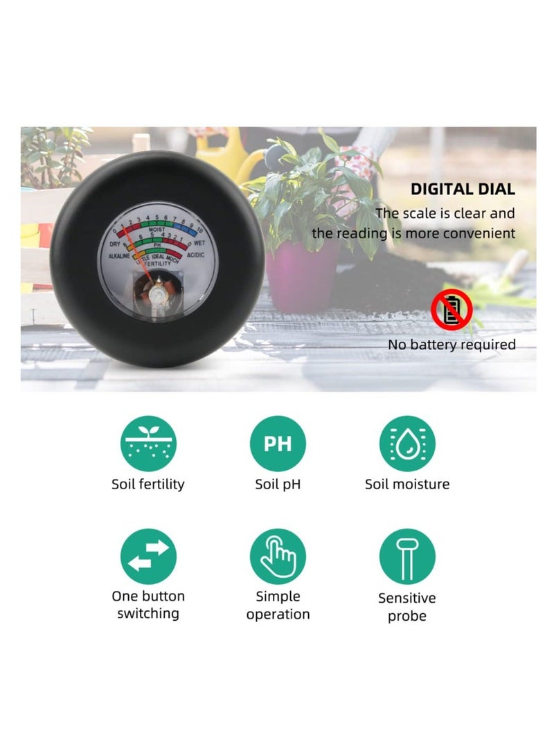 Soil Moisture Meter, 3-in-1 Soil Fertility/Moisture/pH Tester for Garden, Lawns, Farm, Indoor, Outdoor - Image 3