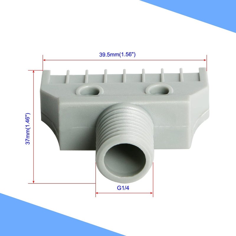 Aopin Blowing Wind Nozzle G1/4 Male, Flat Orifice ABS Plastic Wind Jet Nozzle Suitable for Compressed Air Machine Accessory, Dust Removal, Air Drying 2 Pcs - Image 2