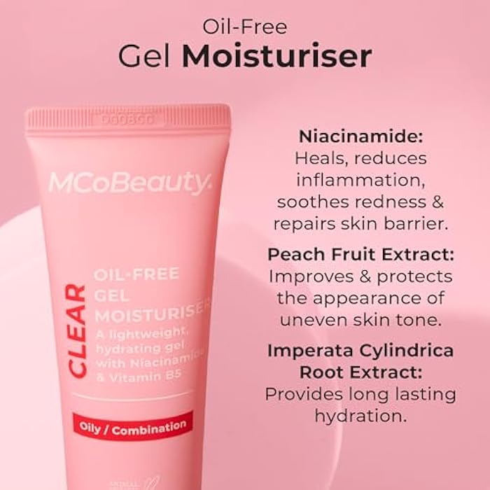 MCoBeauty - Clear Oil-Free Gel Face Moisturizer - Lightweight Hydrating Gel for Balanced, Shine-Free Skin - Vegan, Cruelty Free Skin Care - Facial Moisturizer for Oily Skin - Image 4
