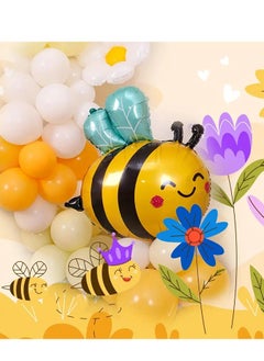 Mordely Bee Balloon Arch Set Mustard Yellow Sand White Brown Bee Balloon Suitable for Bee Baby Shower Party Decoration, Gender Reveal Mom Bee Party Autumn Wedding Birthday Party Supplies  - Image 4