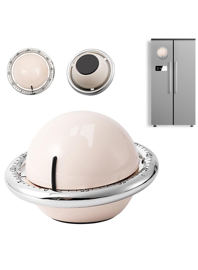 Planet-Shaped 60-Minute Mechanical Timer with Loud Alarm, Perfect for Kitchen, Classroom, and Home Use - Image 1