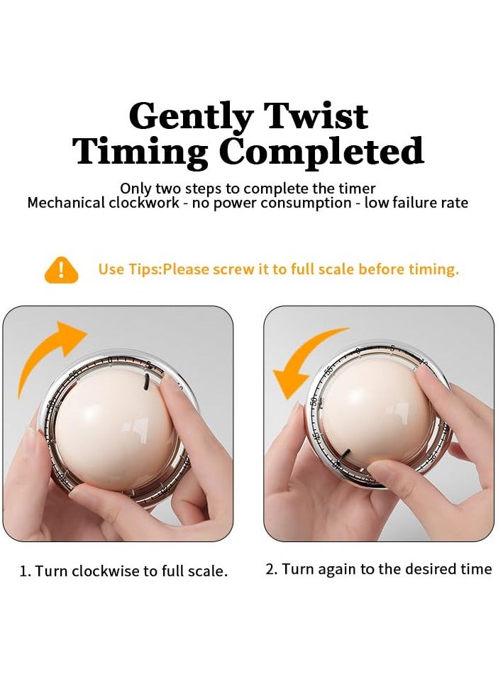 Planet-Shaped 60-Minute Mechanical Timer with Loud Alarm, Perfect for Kitchen, Classroom, and Home Use - Image 3