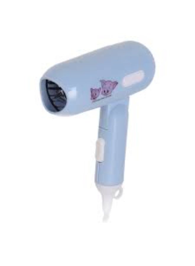 Portable Foldable 450W Hair Dryer for Travel – Pink, Baby Blue, and White - Image 1