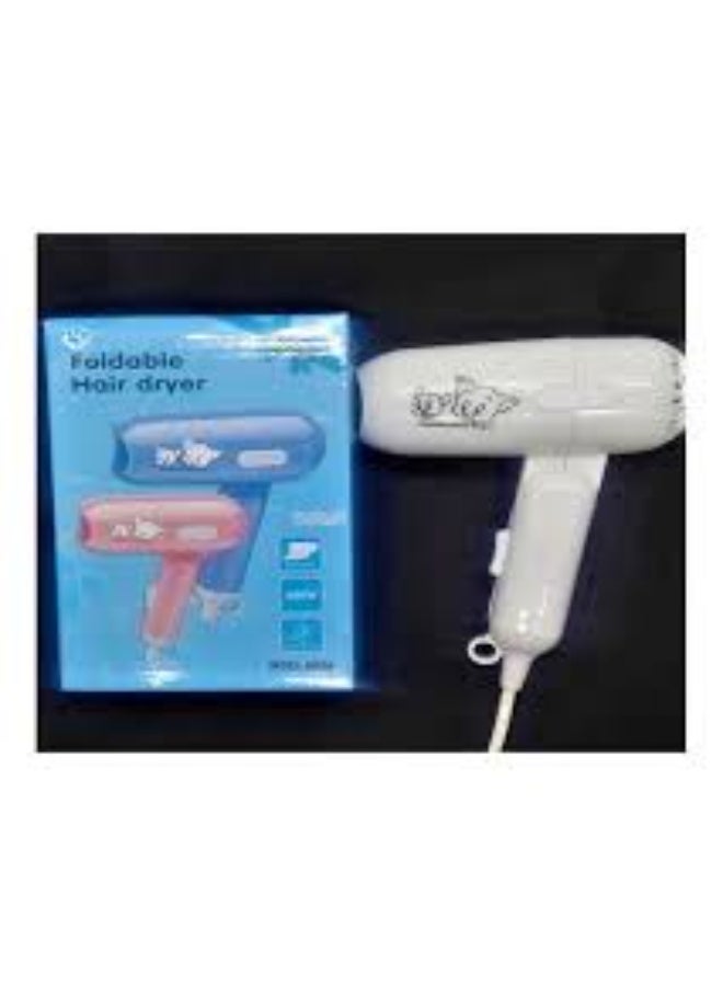 Portable Foldable 450W Hair Dryer for Travel – Pink, Baby Blue, and White - Image 5