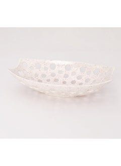 Bright Designs Melamine Fruit Basket Set of 1
  (L 33cm W 22cm H 9cm)  Creamy with brown  - Image 1