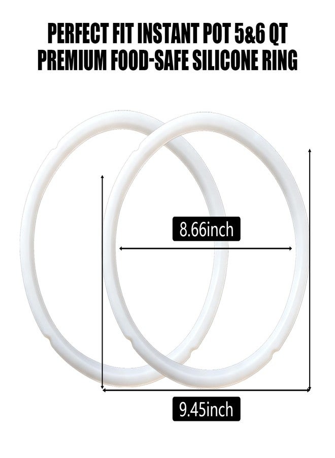 عبوتان من حلقات إحكام الإغلاق لأجهزة الطهي الفورية Instant Pot سعة 6 و 5 كوارت - حلقات إحكام إغلاق مطورة من الجيل الثالث لأجهزة الطهي الفورية Instant Pot، ملحقات سيليكون آمنة غذائيًا لأجهزة الطهي الفورية Instant Pot، قطع غيار لأجهزة الطهي الفورية Instant Pot سعة 6 و 5 كوارت، خالية من مادة BPA، شفافة - Image 3