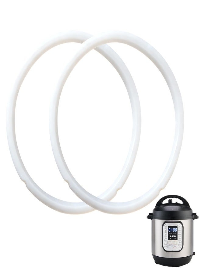 عبوتان من حلقات إحكام الإغلاق لأجهزة الطهي الفورية Instant Pot سعة 6 و 5 كوارت - حلقات إحكام إغلاق مطورة من الجيل الثالث لأجهزة الطهي الفورية Instant Pot، ملحقات سيليكون آمنة غذائيًا لأجهزة الطهي الفورية Instant Pot، قطع غيار لأجهزة الطهي الفورية Instant Pot سعة 6 و 5 كوارت، خالية من مادة BPA، شفافة - Image 1