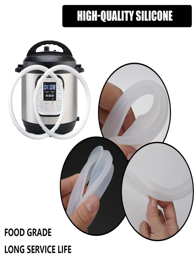 عبوتان من حلقات إحكام الإغلاق لأجهزة الطهي الفورية Instant Pot سعة 6 و 5 كوارت - حلقات إحكام إغلاق مطورة من الجيل الثالث لأجهزة الطهي الفورية Instant Pot، ملحقات سيليكون آمنة غذائيًا لأجهزة الطهي الفورية Instant Pot، قطع غيار لأجهزة الطهي الفورية Instant Pot سعة 6 و 5 كوارت، خالية من مادة BPA، شفافة - Image 5