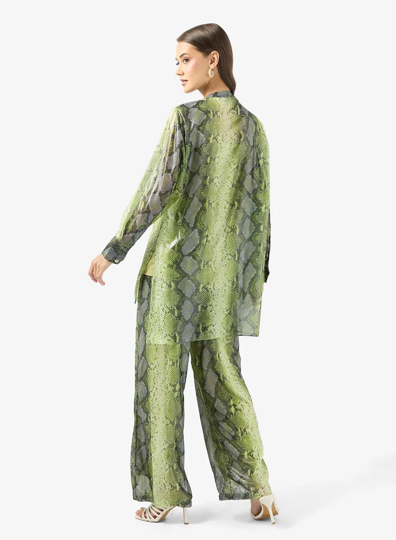 Golden Apple Round Neck Printed Set