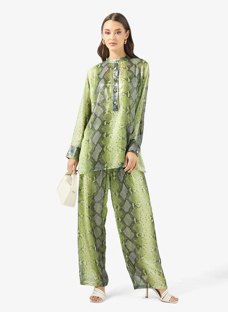 Golden Apple Round Neck Printed Set