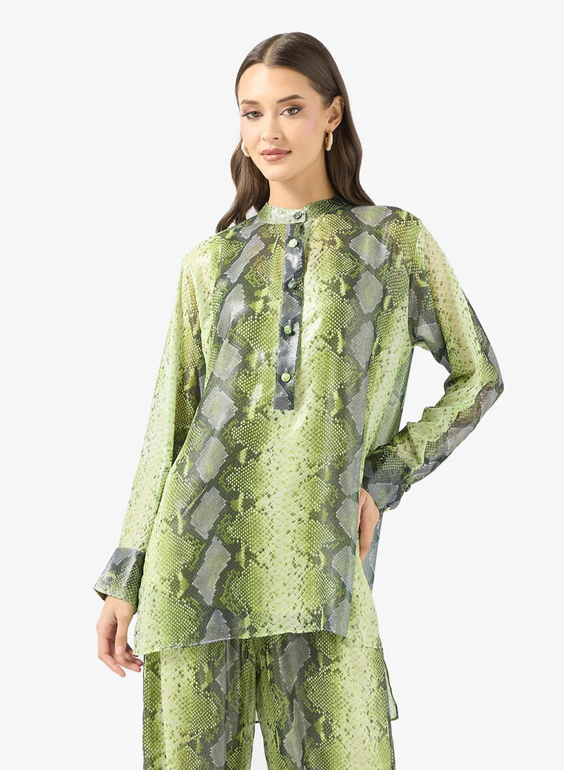 Golden Apple Round Neck Printed Set