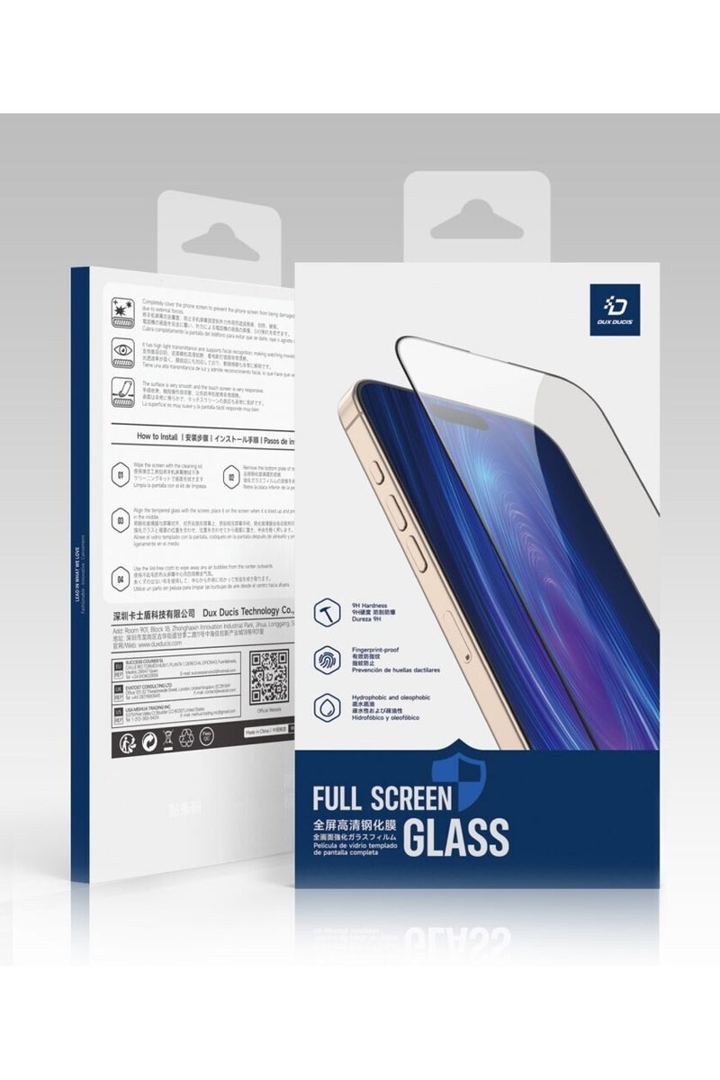 DUX DUCIS Tempered Glass Screen Protector, DUX - DUCIS Compatible with Samsung Galaxy S25 , Full Coverage Black Edge Clear Screen Protector (Full Glue Clear Black Edge) - Image 5