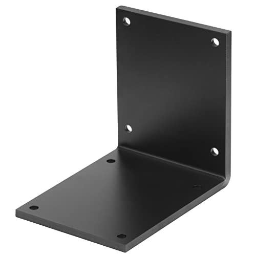 eoere 2 PCS 8" x 8" Heavy Duty Steel L Corner Brace for Wood, 90 Degree Countertop Support Fireplace Mantel Brackets, Thickness 7/32", Max Load 660 lbs - Image 1