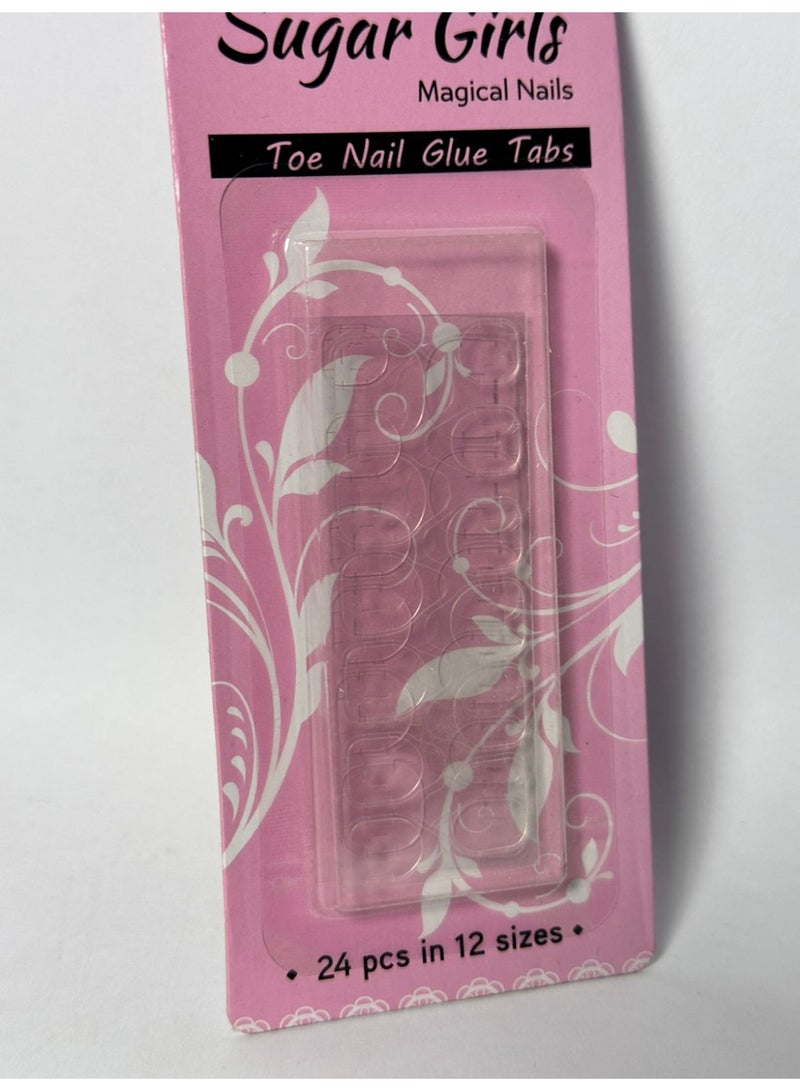 لاصق أظافر سيليكون مزدوج الوجه، 24 قطعة، 24 قطعة. - Image 1