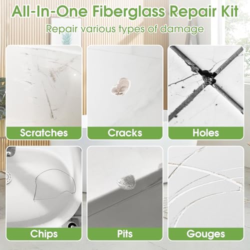 MOSAMNI Porcelain Repair Kit (Color Match), Tile and Bathtub Repair Kit for Fixing Chips, Cracks, Holes, Scratches on Toilet, Fiberglass Shower, Tubs, Sinks, Ceramic, Granite, Quartz Countertop - Image 5