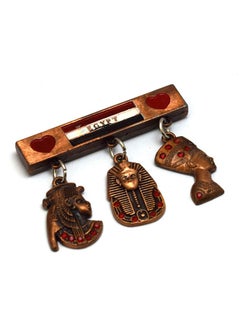 immatgar Immatgar Pharaonic Fridge Magnet - Egyptian Souvenir, Ancient Egypt Decor Collectible Magnetic Ornament for Kitchen, Home & Office Décor (Burnt Red) 