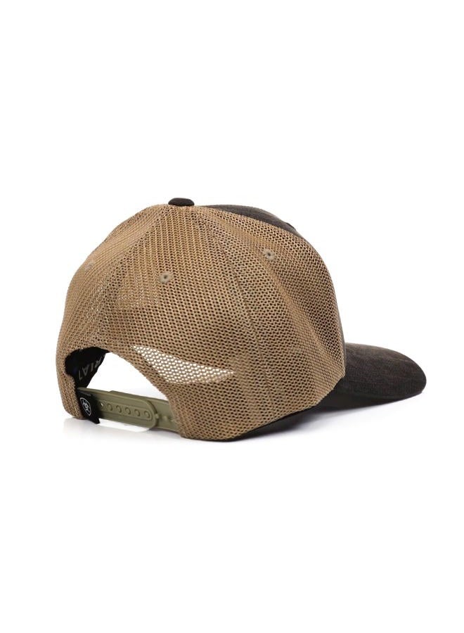 ARIAT Men's Embroidered Flag Snapback Cap, Brown - Image 4